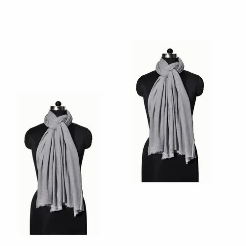 Cotton Pink Wool Nylon Plain Stole