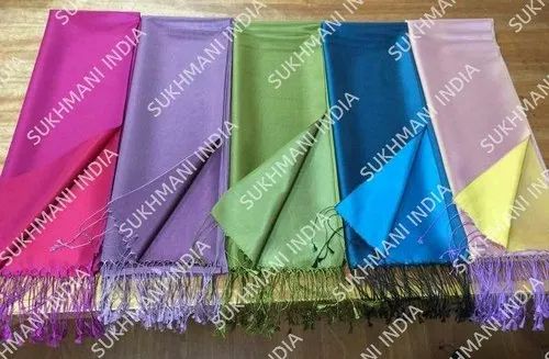 MOHAIR Rectangle MODAL PLAIN REVERSIBLE STOLES