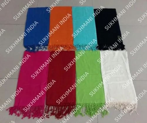 V BEACH Casual Wear VISCOSE/RAYON PLAIN STOLES