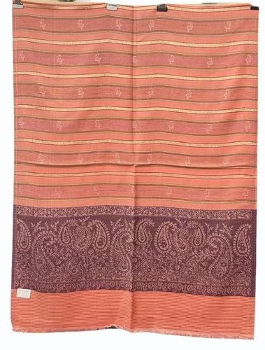 Peach Ladies jaqaurd Woolen Stole