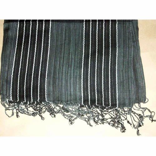Black Linen Stole