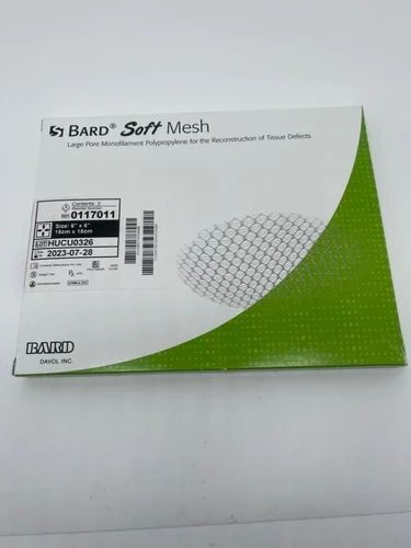Bard Soft mesh REF: 0117009, Size: 7.6 x 15 cm, Polypropylene (PP)