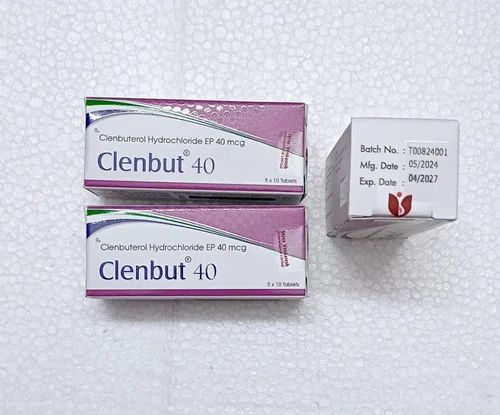 40mcg Clenbut Clenbuterol Hydrochloride Tablets EP