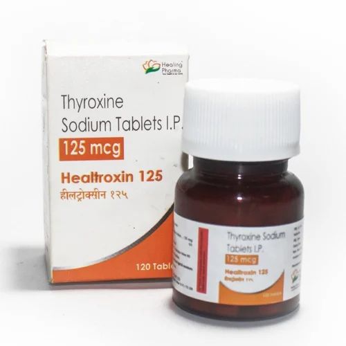 125mcg Healtroxin Thyroxine Tablet, Packaging size: 120 tablets