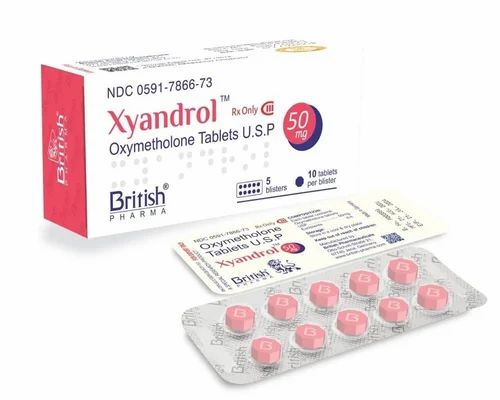 Xyandrol 50mg Oxymetholone Tablets (British Pharma) - 1x10 Strip