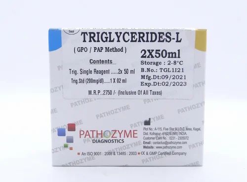 Triglyceride Test Kit, For Clinical, Packaging Size: 2x50ml