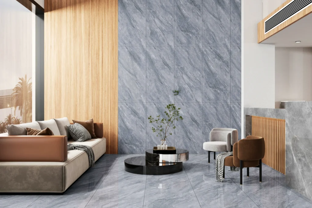 High-Quality Ceramic Wall Tiles 300×600 mm – Marble Finish for Bathroom Walls