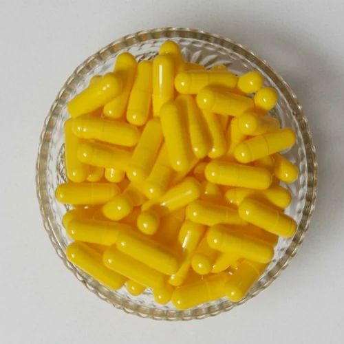 Yellow Hard Gelatin Pharmaceutical Capsules