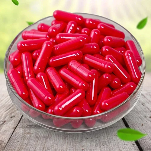 Red Empty Gelatin Capsule, Size 00