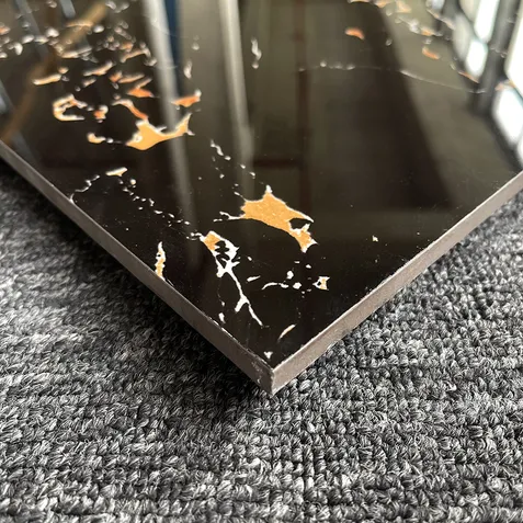 Premium Designed Pure Black Marble Glossy Wall & Floor Tiles for Modern Interior Villa Decoration