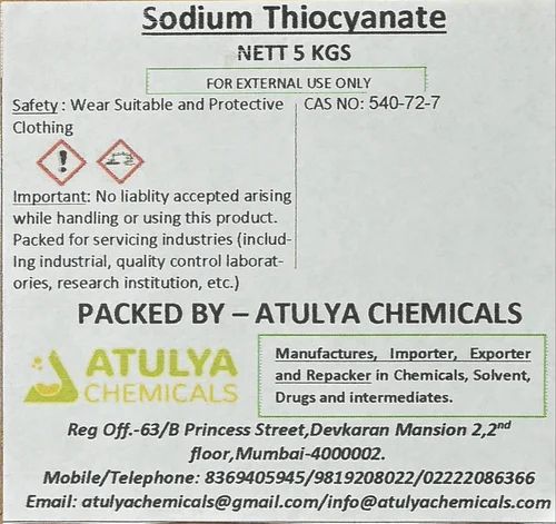 Sodium Thiocyanate Powder, Grade Standard: Lab Grade