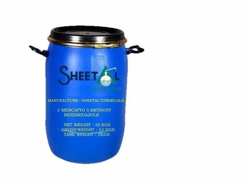 Powder 2- Mercapto 5- Methoxy Benzimidazole, Packaging Size: 25 Kg Drum, Packaging Type: 25 Kg Drum
