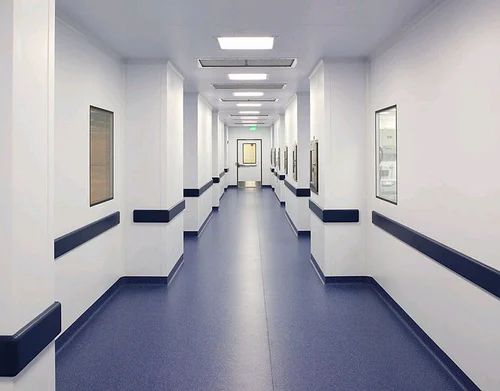 White, Blue Clean Room Wall Coating