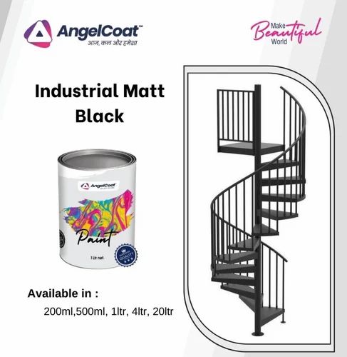 Enamel Industrial Matte Black 1 Ltr
