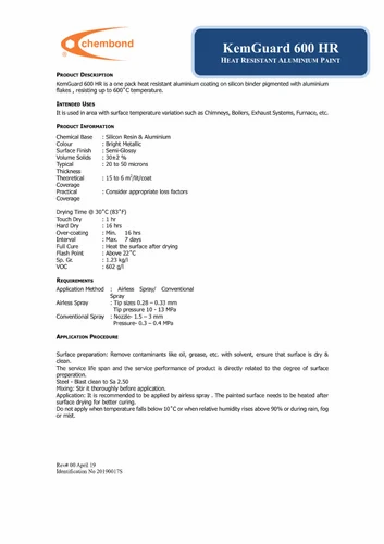 HEAT RESISTANT ALUMINIUM PAINT