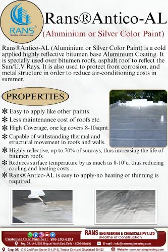 Aluminium Or Silver Color Paint (50 Kg)