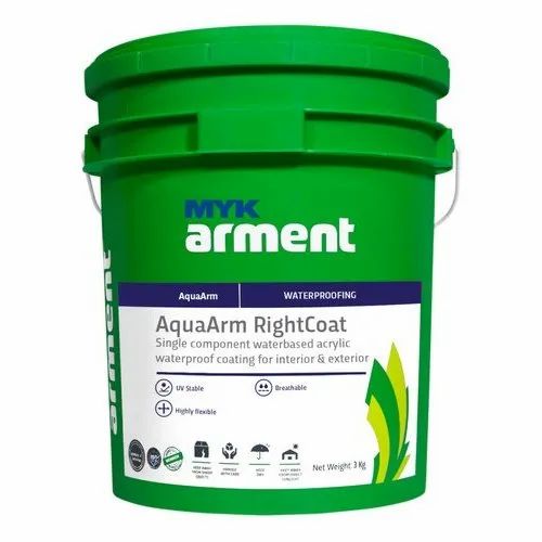 Aquaarm Right Coat Acrylic Waterproof Coating, 3 kg