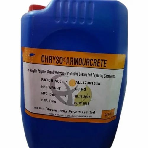White Liquid Chryso Armourcrete Waterproofing Compound, Packaging Size: 50 kg