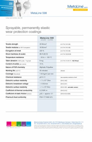 Abrasion Resistant Coatings, Epoxy, Liquid
