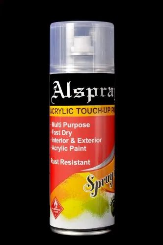 Alspray Quick Drying Matte Black Spray Paint, Packaging Type: Can