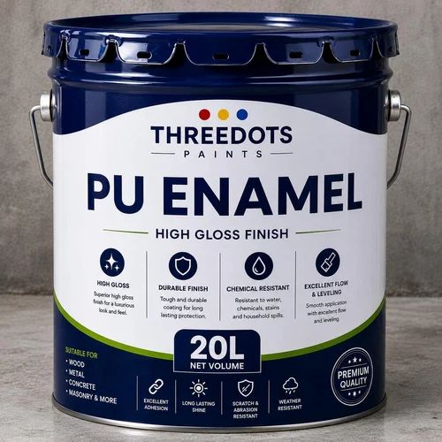 ThreeDots 20 L PU Enamel Paint, White