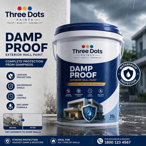 ThreeDots 20 L Damp Proof Exterior Wall Emulsion Paint