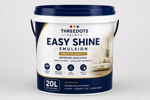 ThreeDots 20 L Easy Shine Emulsion Paint, Usage / Application Area: Interior