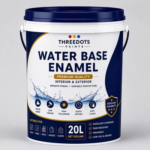 ThreeDots 20 L WaterBase Enamel Paint, White
