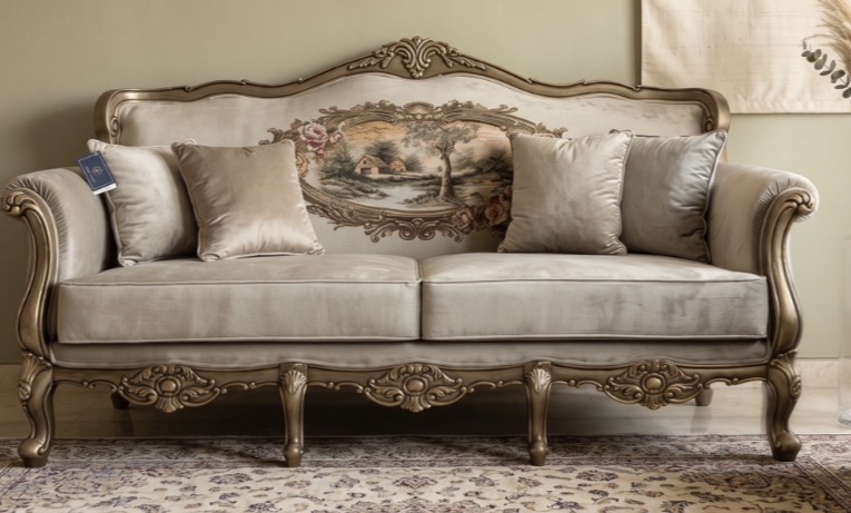 Maharaja Antique Carved Wooden Sofa
