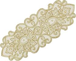 Cotton Beaded Table Runner