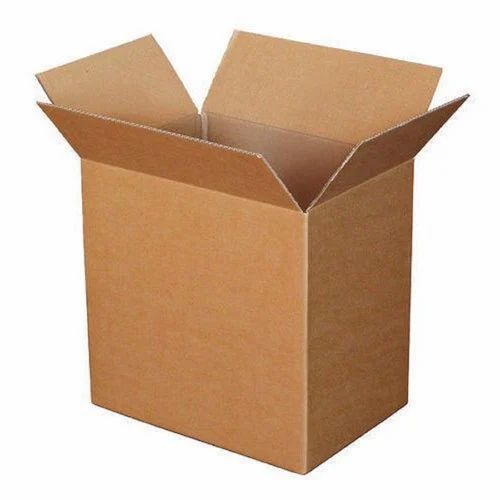 Brown Rectangular Plain Corrugated Cardboard Packaging Box, Weight Holding Capacity (Kg): < 5 Kg