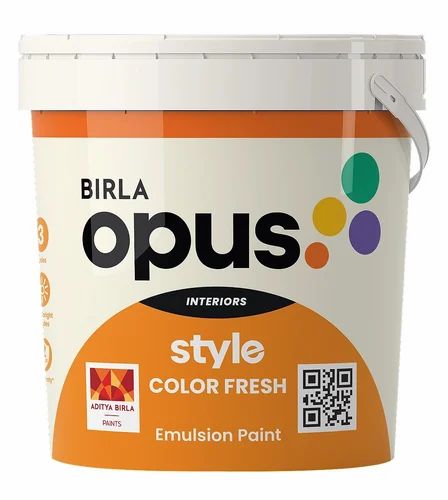 BIRLA OPUS STYLE COLOUR FRESH 20L, Usage / Application Area: Interior