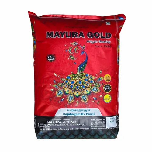 26Kg Mayura Gold Rajabogam Dx Ponni Rice, Packaging Type: HDPE Bag
