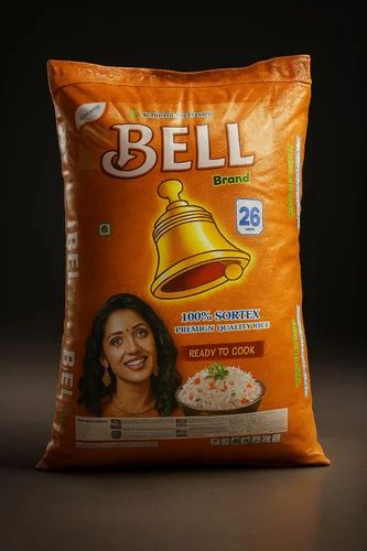 White Bell Rice Brand, 26 kg, PP Bag