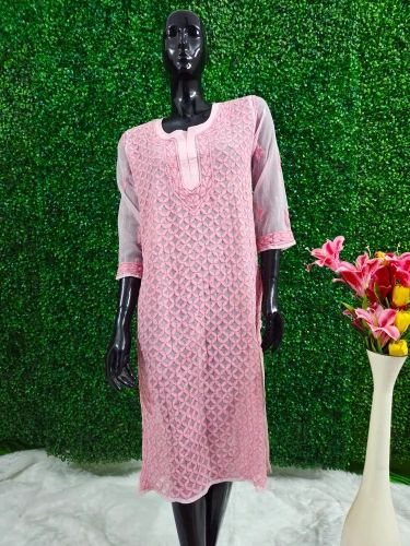 Ladies Chiffon Kurti, Size: M