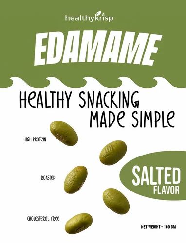 Roasted edamame beans salt and paper