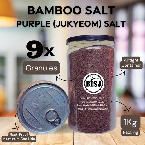 Bamboo Salt 9x (9 Times Roasted) 1Kg, Crystal