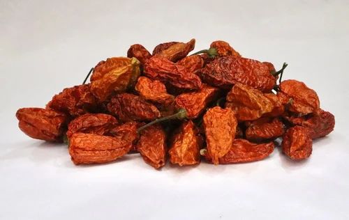 Oven dried Bhoot jolokia, Whole with Stem