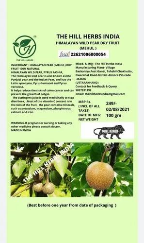 Himalayan Pear ( Mehul) Dry Fruit, Packet, Packaging Size: 1kg To 20kgs