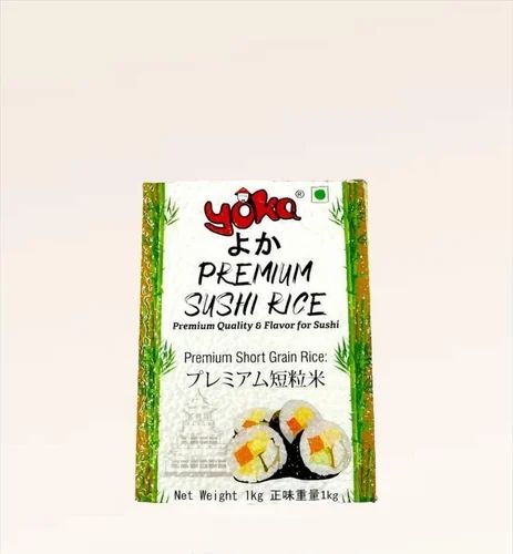 Yoka Premium Short Grain Sushi Rice Vacuum Packed,1 kg, Plastic Bag