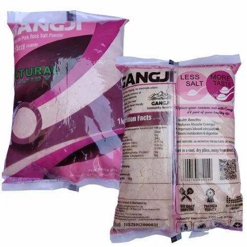 GANGJI Himalayan Pink Rock Salt Powder, 1 kg, Packaging Type: Plastic Bag