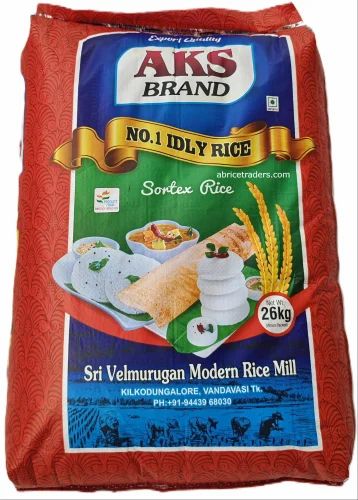 White AKS Sortex Rice 26 kg, HDPE Bag