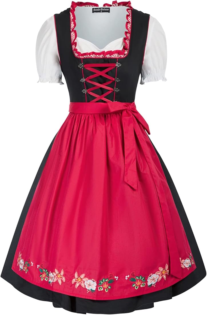  Linen Okoberfest Dirndl Dress 