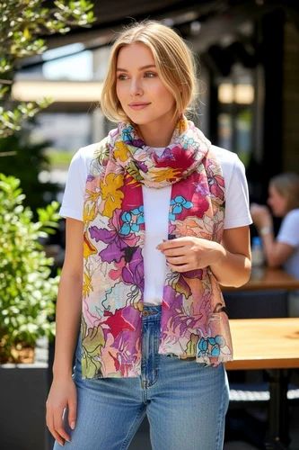 Multicolor Woolen Printed Fancy Stoles