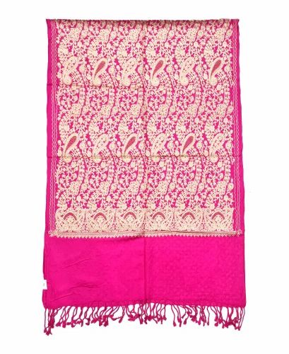 All over Aari Work Viscose Stole