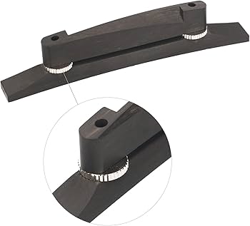 Archtop Acoustic Guitar Bridge with Adjustable Thumbwheel