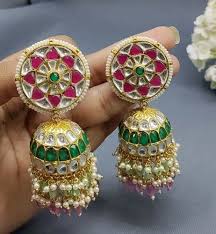 BRASS MICROGOLD JHUMKI- 2134