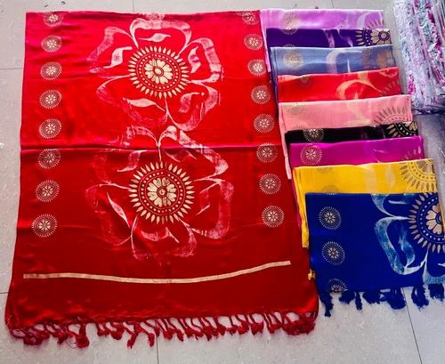Printed Red Maroon Designer Ladies Stole