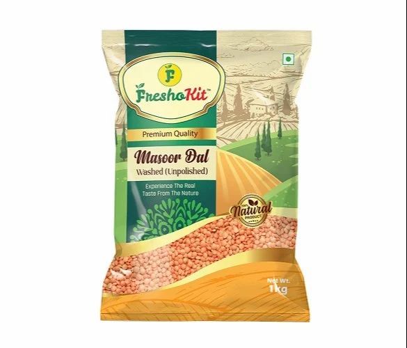 Masoor Split Dal Washed , Unpolished