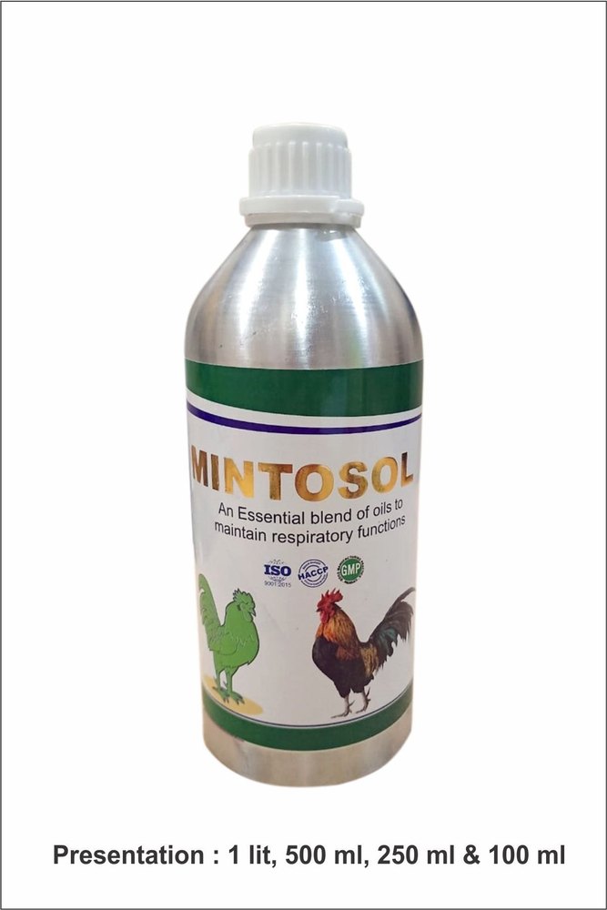 Mintosol Liquid Eucalyptus Oil Based Herbal Respiratory Tonic for Poultry 